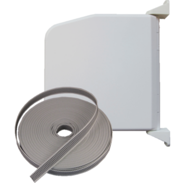 Selve bandopwinder tot 3 m, wit, met 9 m band