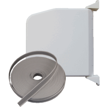 selve bandopwinder tot 2 m, wit, met 6m selve optrekband